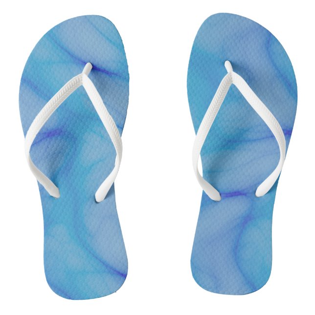 blue Abstract Jandals (Footbed)