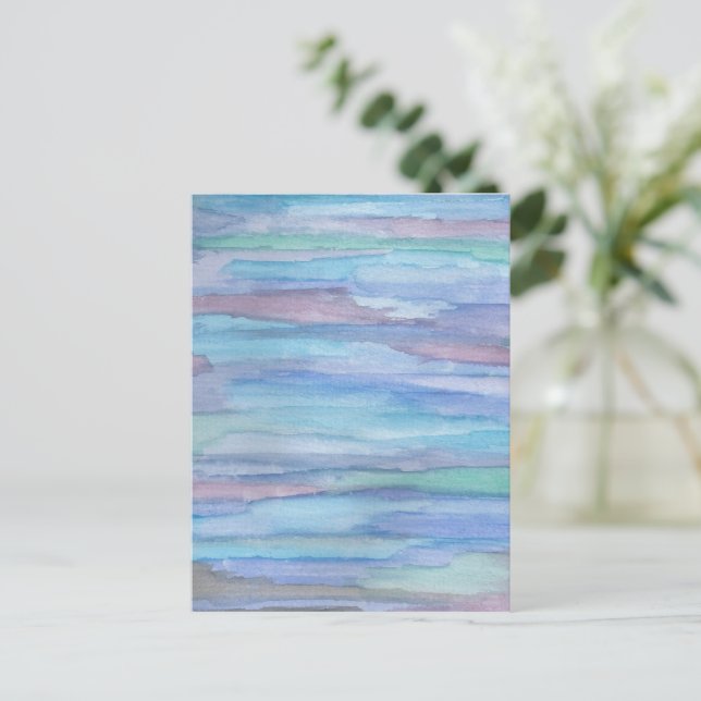 Blue Abstract: January Morning  Postcard (Standing Front)