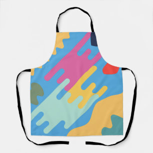 Blue, Abstract Kitchen Apron 