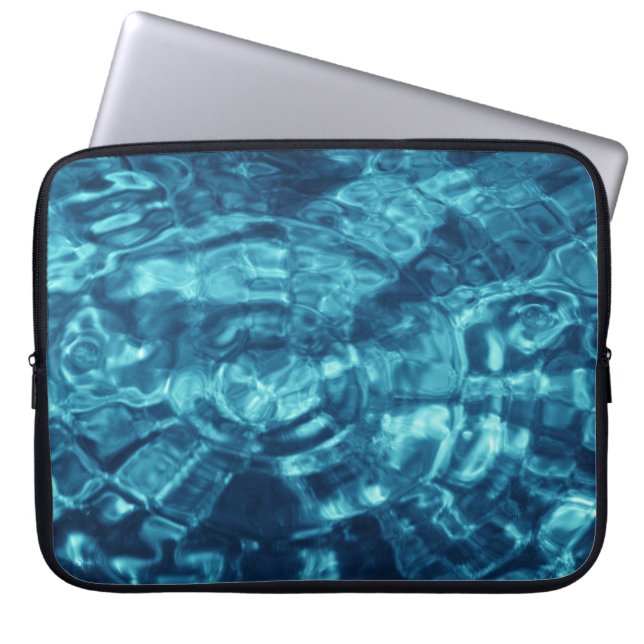 Blue Abstract Laptop Sleeve (Front)