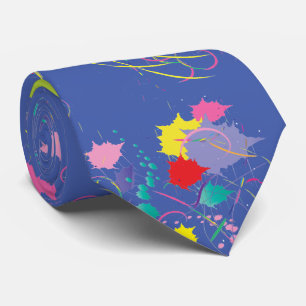 Blue Abstract Modern Pattern, Modern Colourful Art Tie