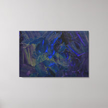 Blue Abstract Oil Paint Art