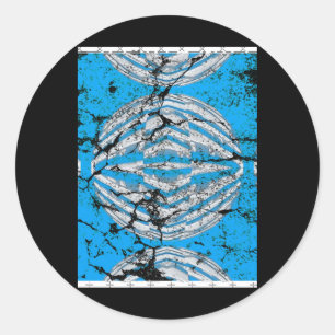 Blue Abstract Organic Photography Sticker