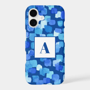 Blue Abstract Painted Squares
