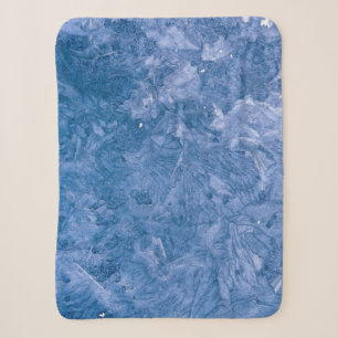 Blue abstract painting sherpa blanket