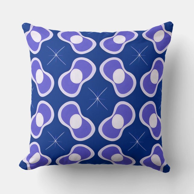 Blue Abstract Pattern Cushion (Front)