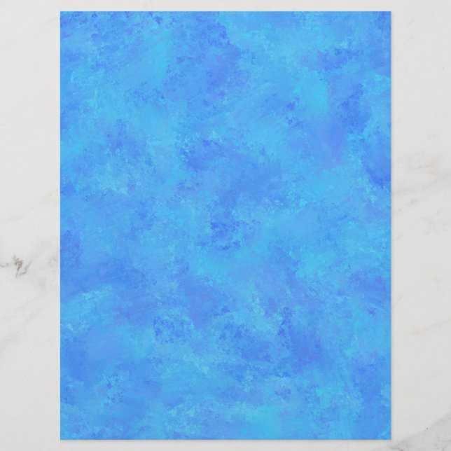 Blue Abstract Pattern  Custom Letterhead (Front)