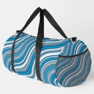 Blue Abstract Pattern Duffle Bag