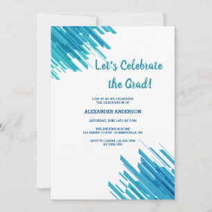 Blue Abstract Pattern Invitation