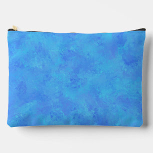 Blue Abstract Pattern Large Accessory Pouch