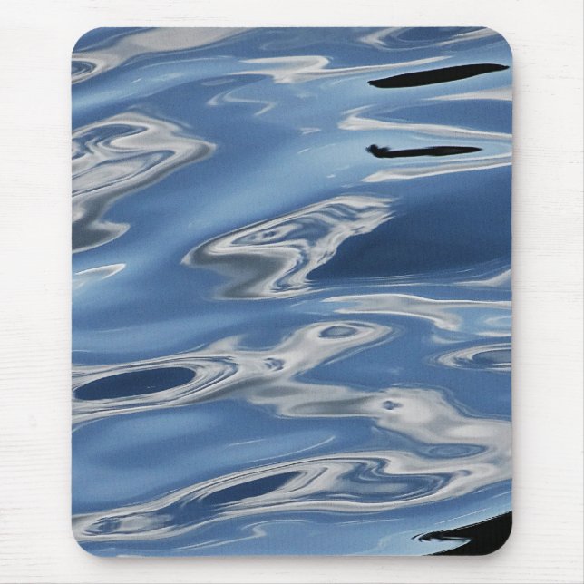 Blue abstract pattern mouse pad (Front)