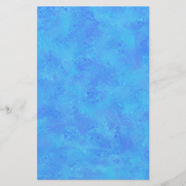 Blue Abstract Pattern  Stationery (Front)