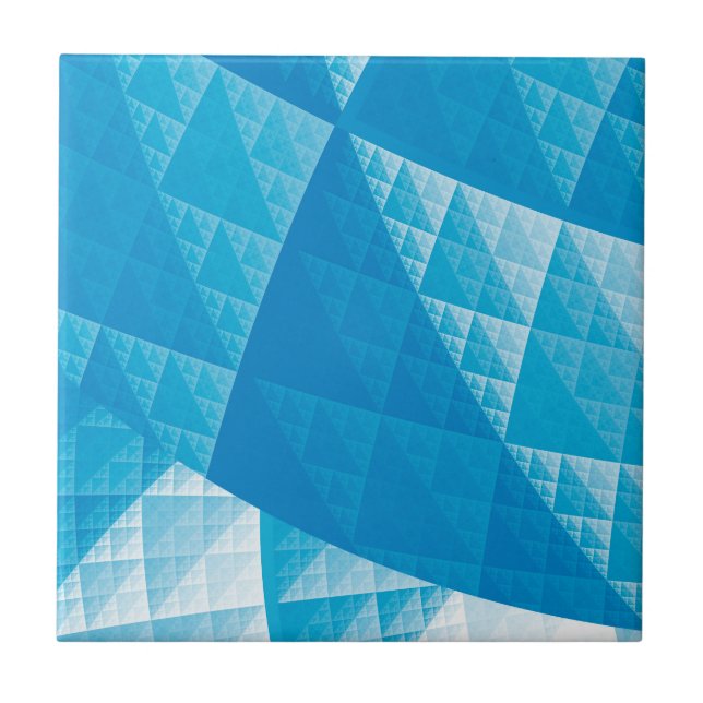 Blue abstract pattern tile (Front)