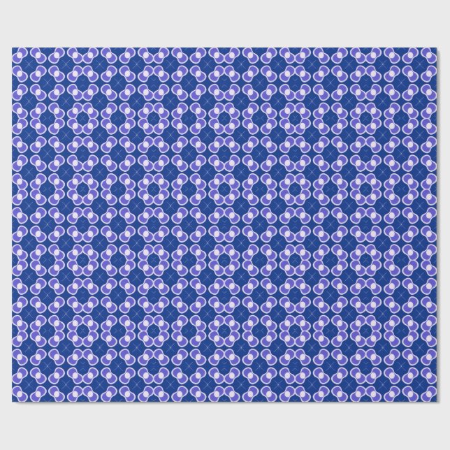 Blue Abstract Pattern Wrapping Paper (Flat)