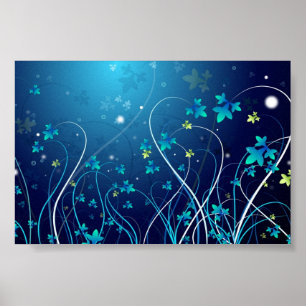 Blue Abstract Poster