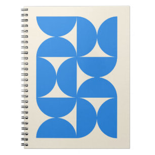 Blue Abstract Semi-Circles Notebook