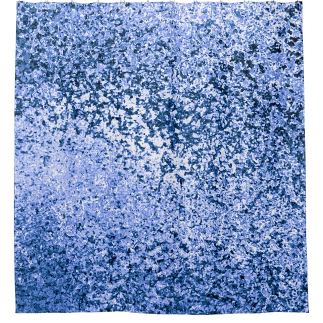 Blue Abstract Shower Curtain (Front)