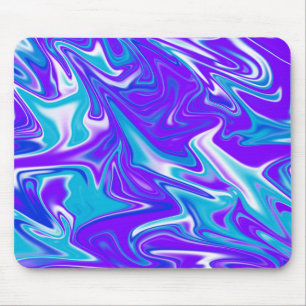 Blue Abstract Silky Sky Pattern, Mouse Pad