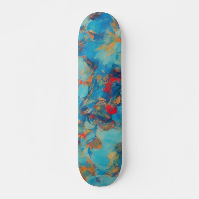 Blue Abstract Skateboard (Front)