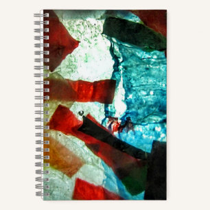 Blue abstract spiral book,Blue sprinkle Notebook