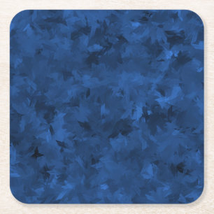 Blue Abstract Square Paper Coaster