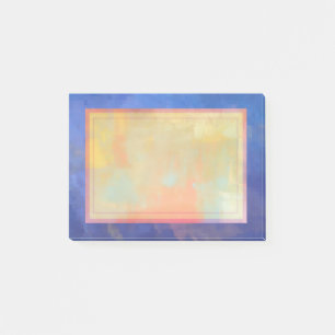 Blue Abstract Squares Design Post-it Notes