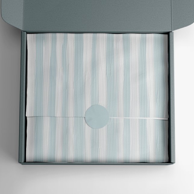 Blue abstract stripes painted. Nautical lines Tissue Paper (Creator Uploaded)