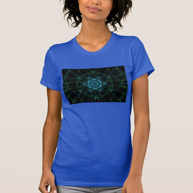 Blue Abstract Tee-Shirt T-Shirt (Front)