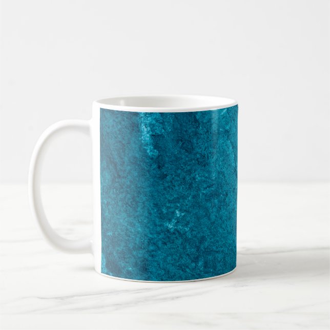 Blue abstract textureabstract, art, graphic decor, coffee mug (Left)