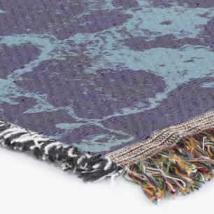Blue Abstract Throw Blanket