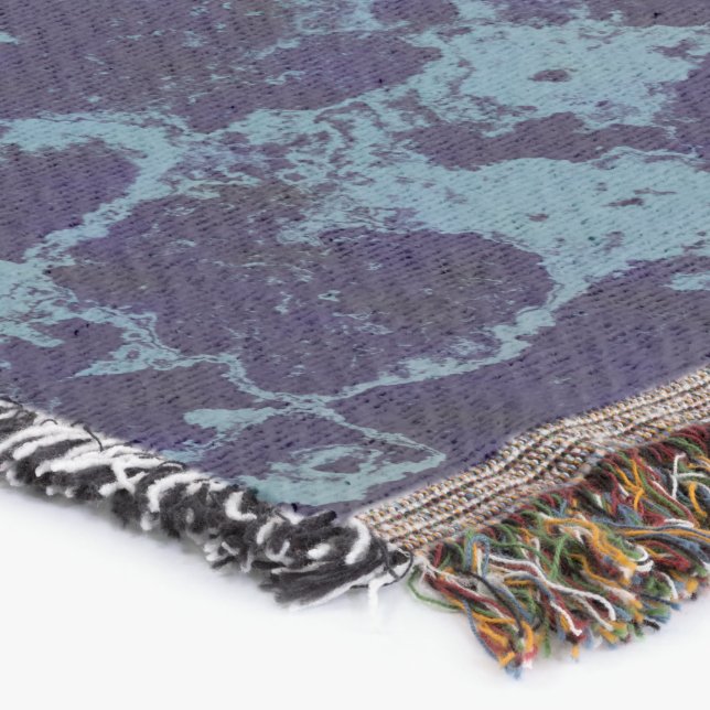 Blue Abstract Throw Blanket (Corner)