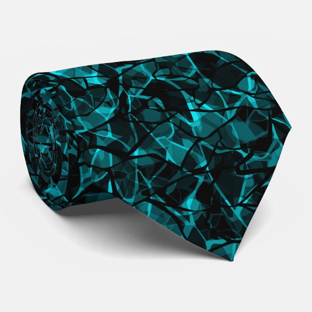Blue abstract tie (Rolled)