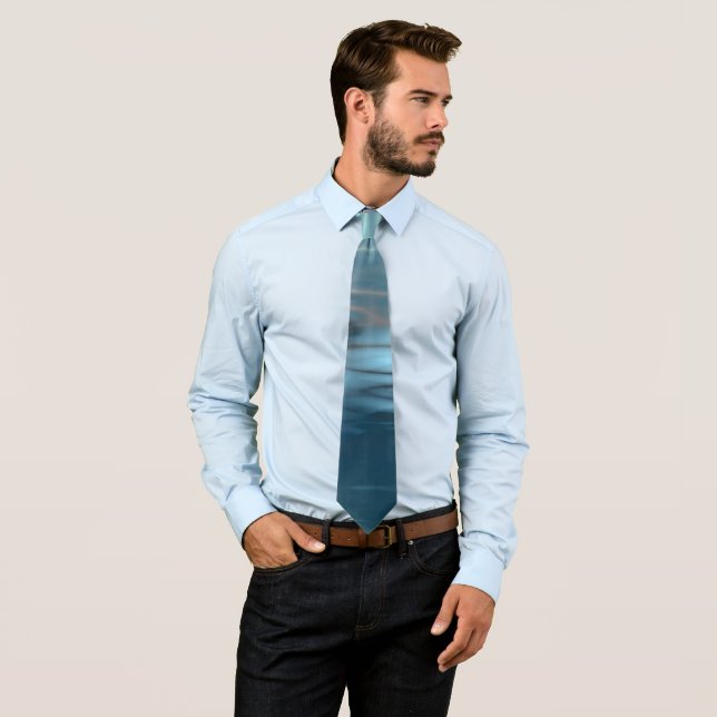 Blue Abstract Tie (In Situ)