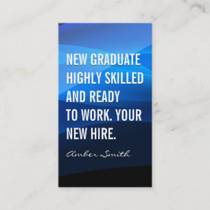 Blue Abstract Waves Newly Graduate Business Card