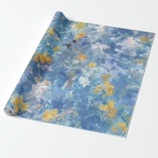 Blue abstract wrapping paper