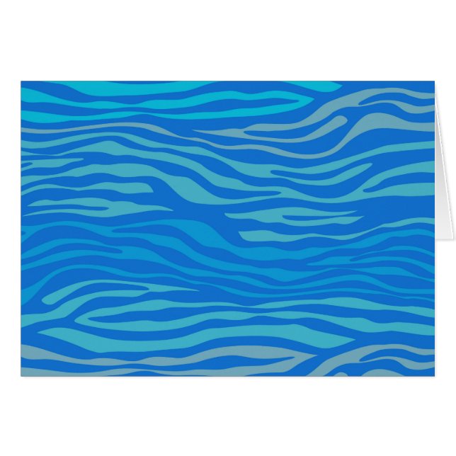 Blue Abstract Zebra Stripe (Front Horizontal)