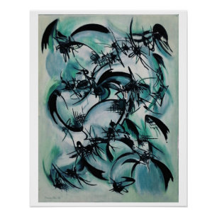 "Blue Abstraction ", Glossy Poster