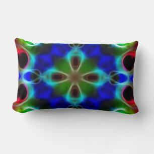 Blue Abstraction Lumbar Pillow