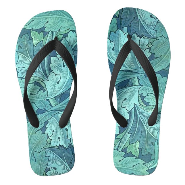 Blue Acanthus Leaf Jandals (Footbed)