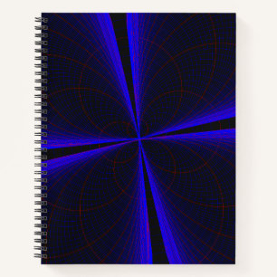 Blue Accent Clover Leaf Geometric Spiral Notebook