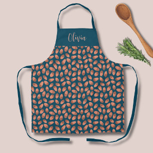 Blue Acorn pattern Apron