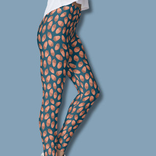 Blue Acorn pattern Leggings