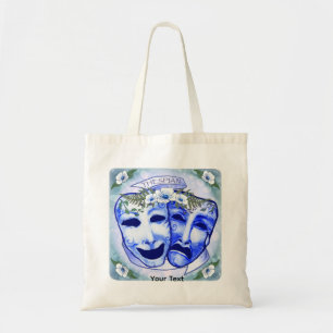 Blue Actor Masks Tote Bag