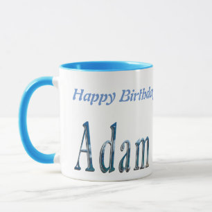 Blue Adam Name Logo, Mug