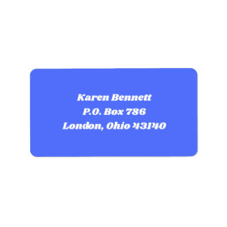 Blue Address Labels
