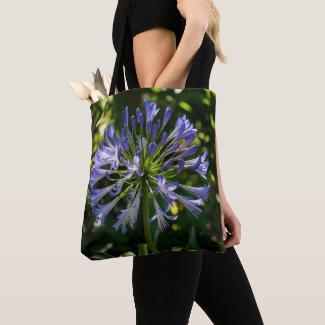 Blue Agapanthus Flowers Tote Bag (Close Up)