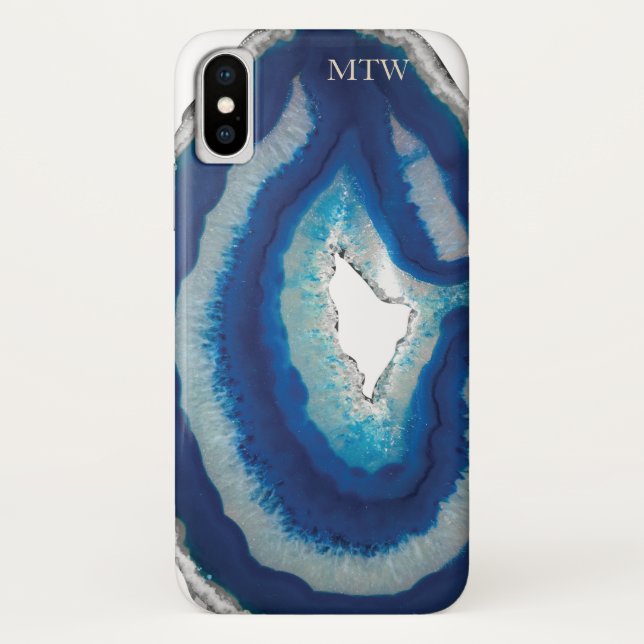 Blue Agat Case-Mate iPhone Case (Back)