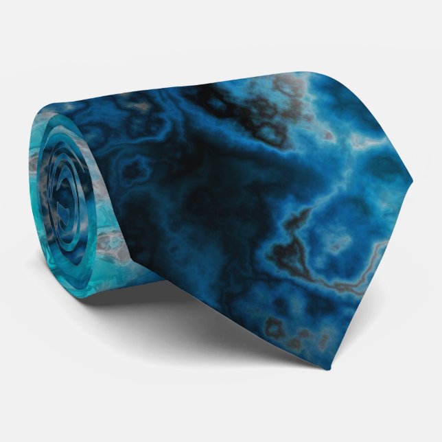 Blue Agate 2 Tie (Rolled)