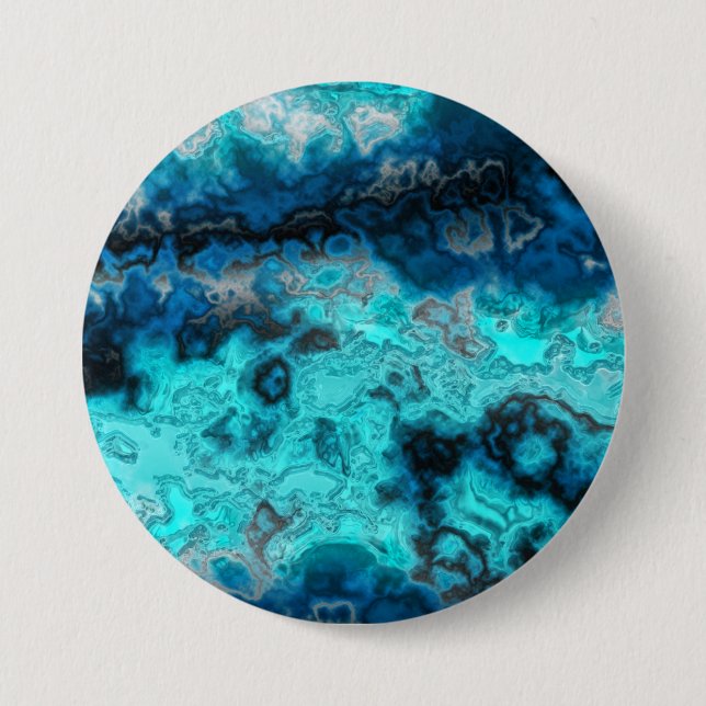 Blue Agate 7.5 Cm Round Badge (Front)