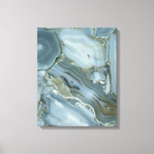 Blue agate canvas print